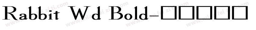 Rabbit Wd Bold字体转换